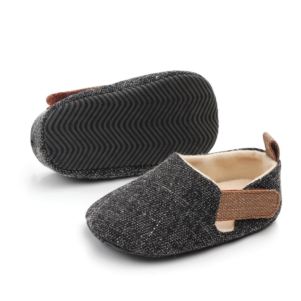 Boy Plaid Shoes Toddler Booties Newborns Sole Classic Floor