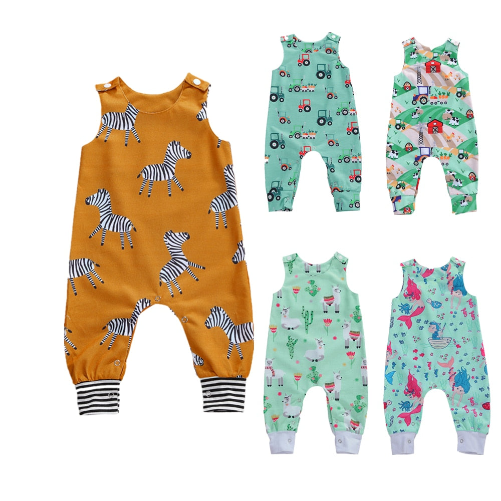 Citgeett Summer Newborn Baby Boys Girls Cotton Romper