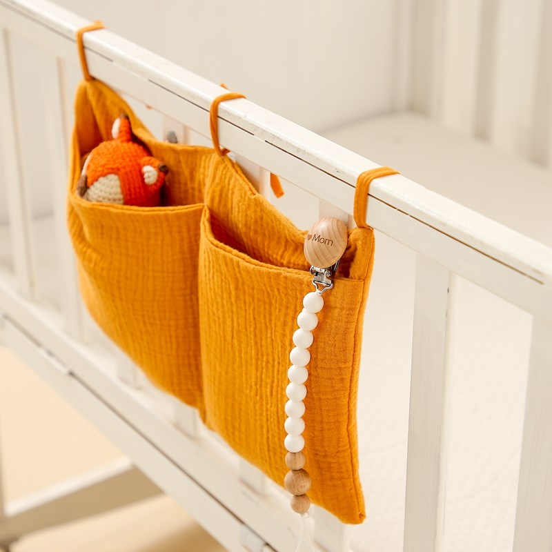 Cotton Newborn Crib Organizer Toy Baby Bed Hanging Storage