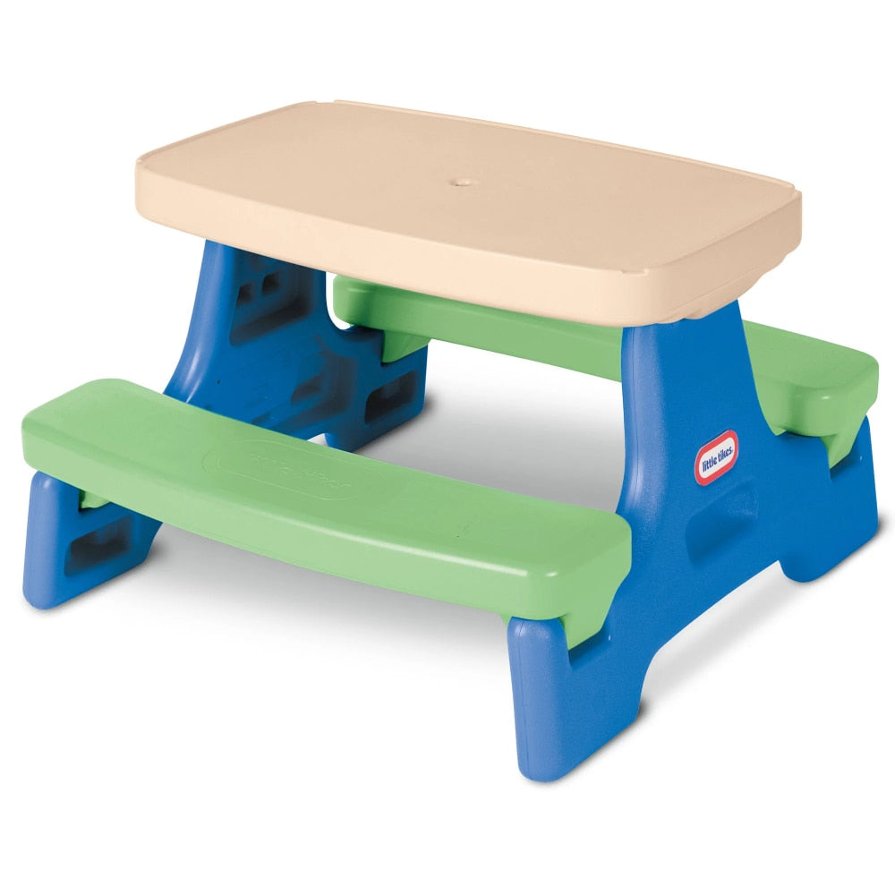 Easy Store Jr. Picnic Table with Umbrella Blue & Green -