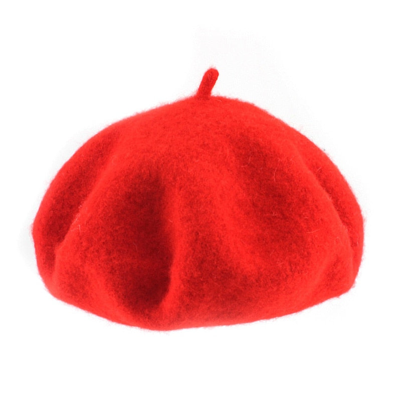 Fashion Wool Baby Hat for Girls Candy Color Elastic Infant