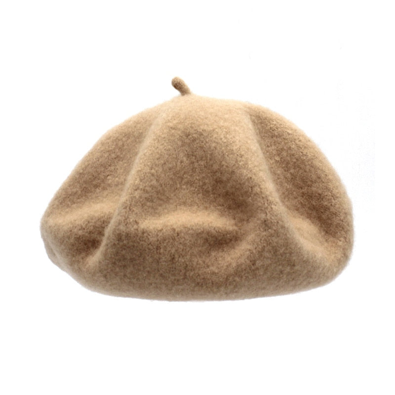 Fashion Wool Baby Hat for Girls Candy Color Elastic Infant