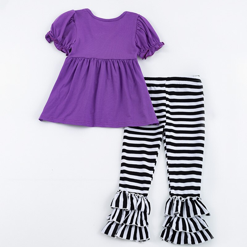 Halloween Fall Baby Girls Sibling Boutique Clothes Stripe