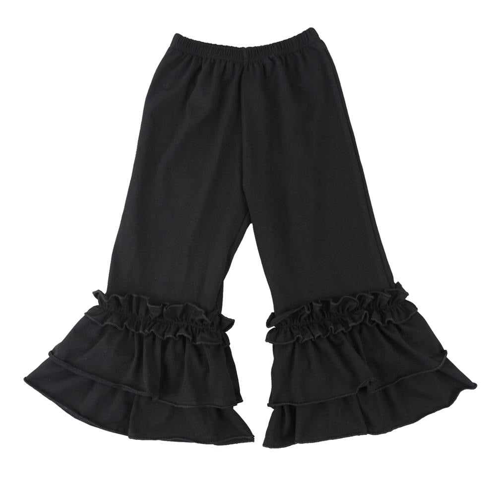 Hot sale fashion baby girls cotton Flares pants Ruffle long