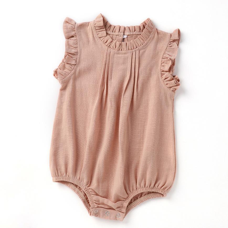 Infant Baby Boys Girls Pure Color Rompers Clothing New