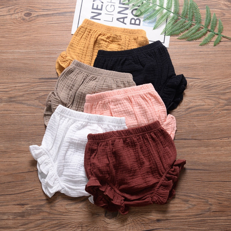 Infant Kids Harem Pants Cotton Linen Shorts Newborn Baby