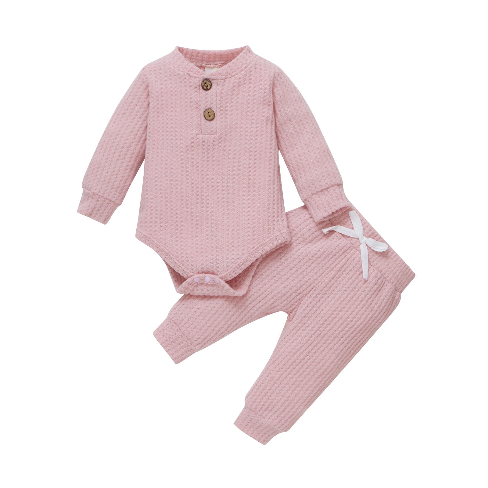 Infant Newborn Baby Girl Boy Spring Autumn Ribbed/Plaid