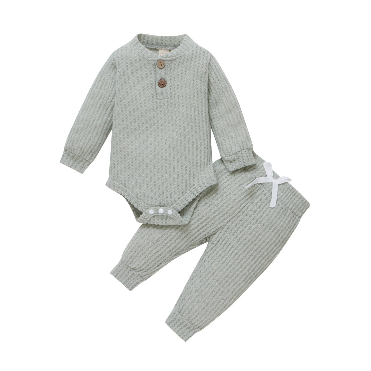 Infant Newborn Baby Girl Boy Spring Autumn Ribbed/Plaid