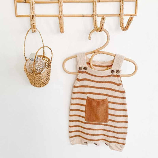 Knitted Baby Romper Newborn Baby Clothes Sleeveless Stripe