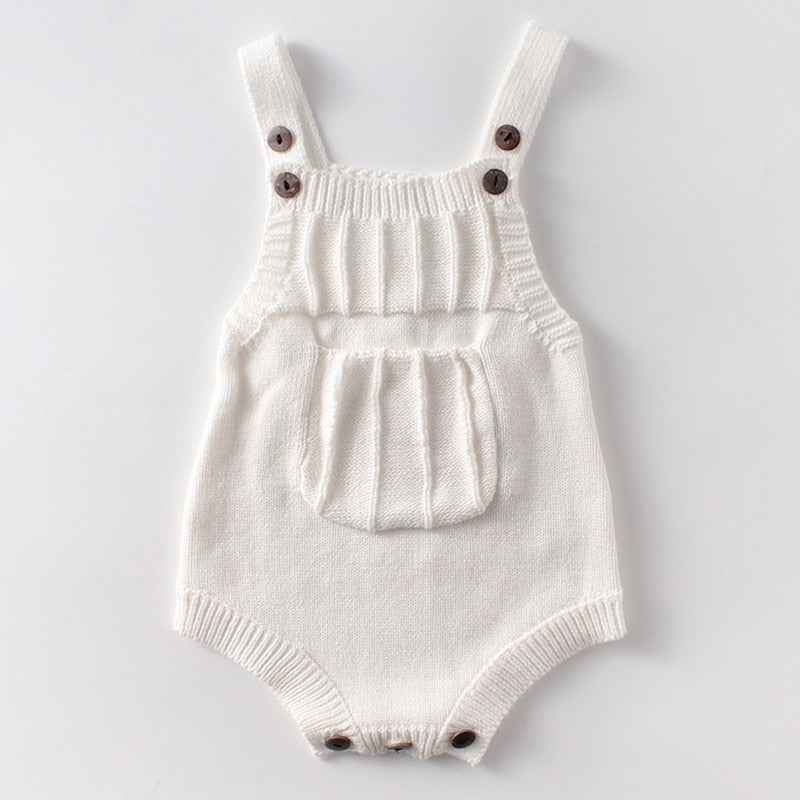 Knitted Baby Romper Newborn Baby Clothes Sleeveless Stripe