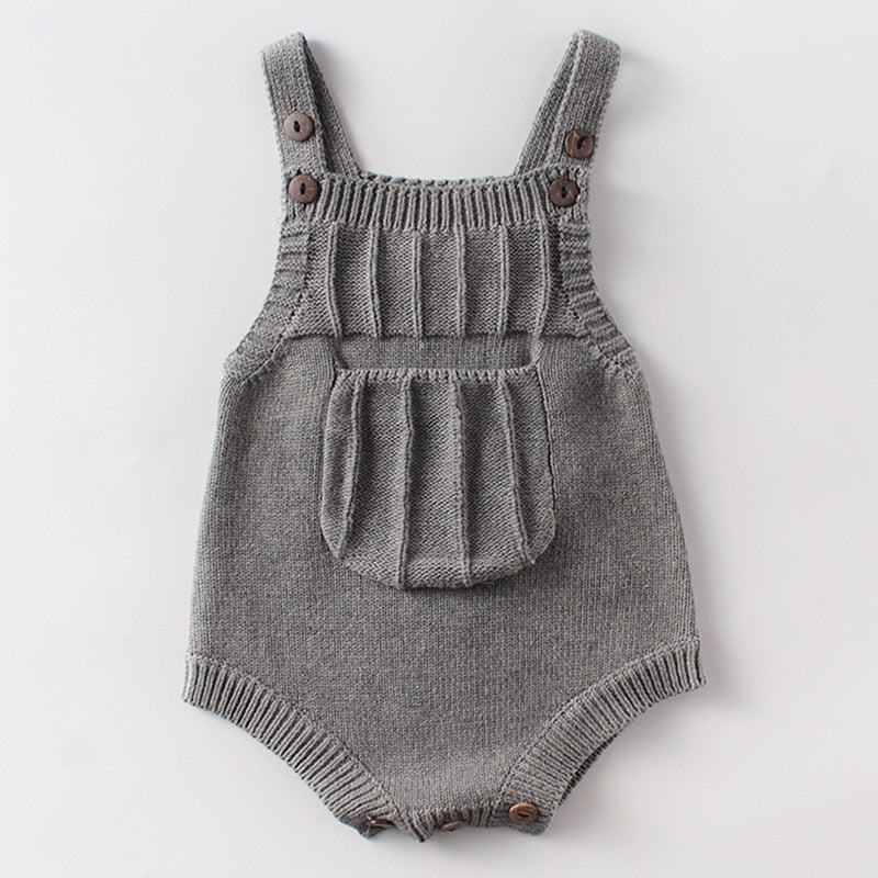 Knitted Baby Romper Newborn Baby Clothes Sleeveless Stripe