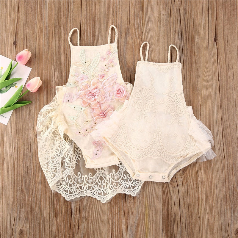 Lace Crochet Newborn Romper Infant Photography Props Baby