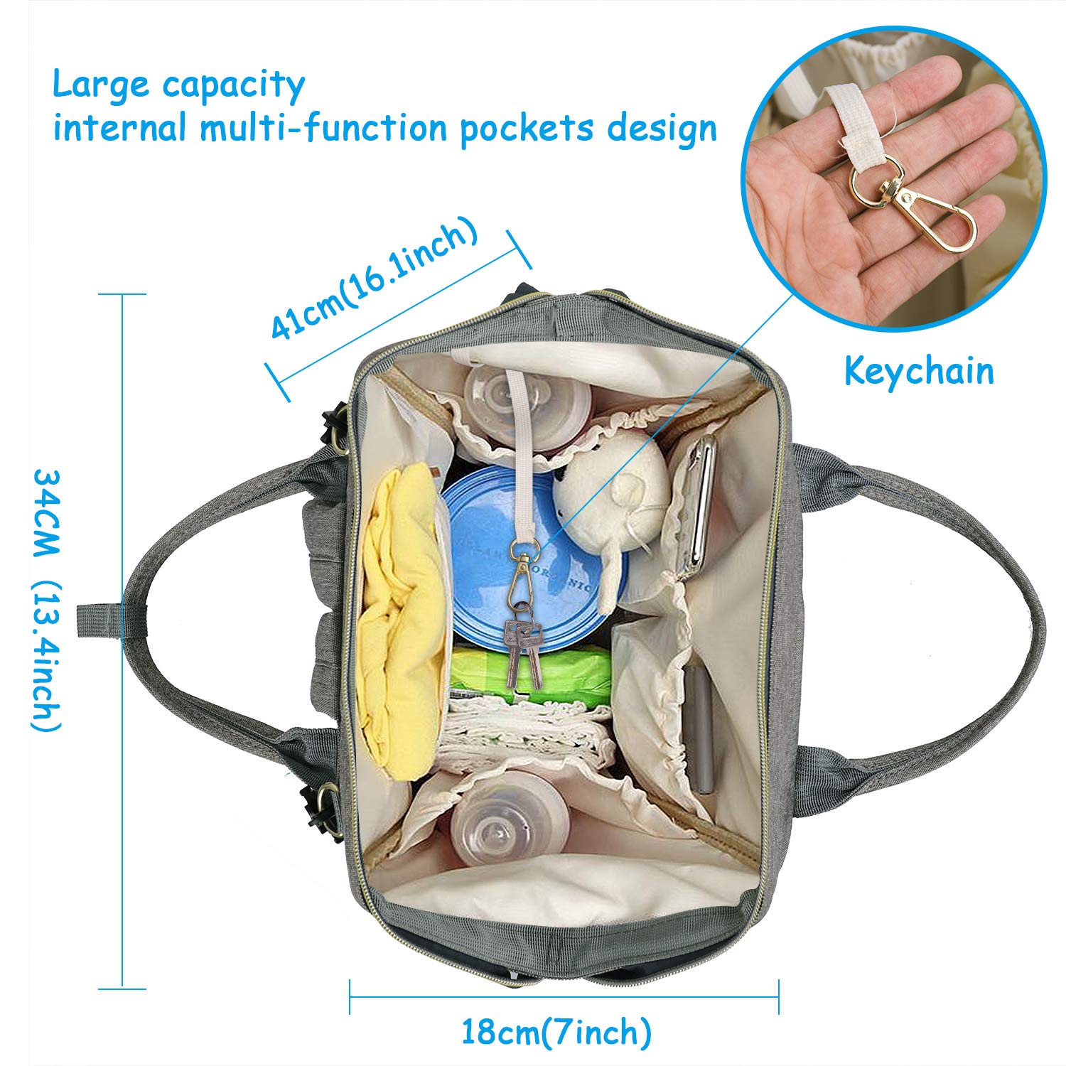 Large Capacity Diaper Bag Backpack Waterproof Maternity Bag