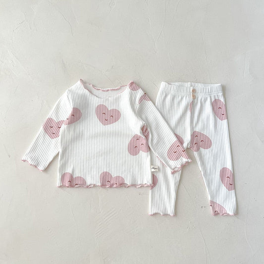 MILANCEL 2023 Spring Baby Pajama Set Dot Print Infant Girls