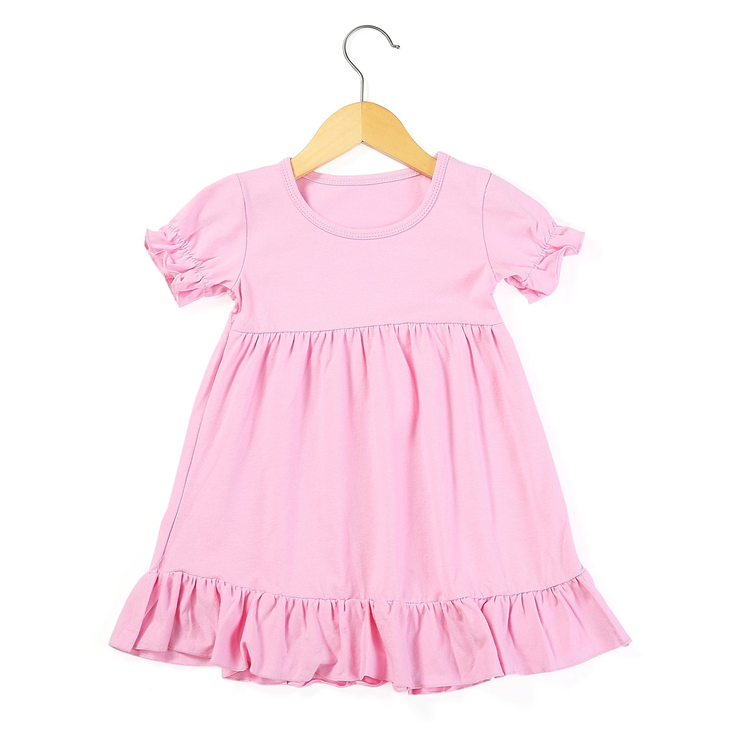 model 2021 cotton ruffle white pink toddler girl clothes