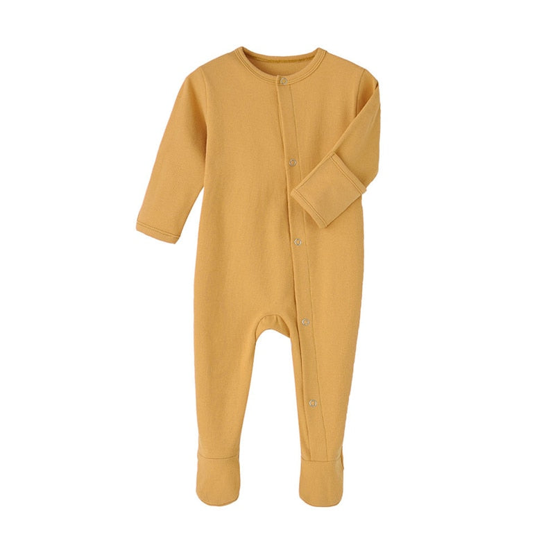 Organic Cotton Baby Rompers Footed Sleep and Play Autumn