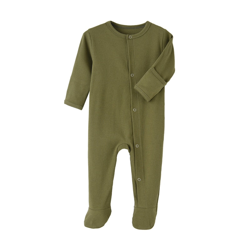 Organic Cotton Baby Rompers Footed Sleep and Play Autumn