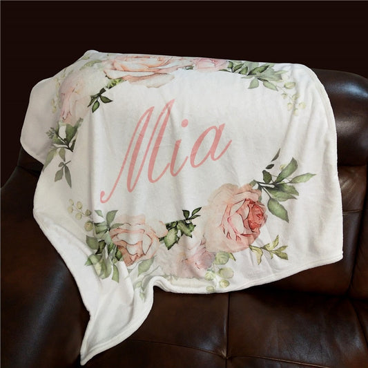 Personalized Baby Blanket Swaddling Baby Bedding Crib