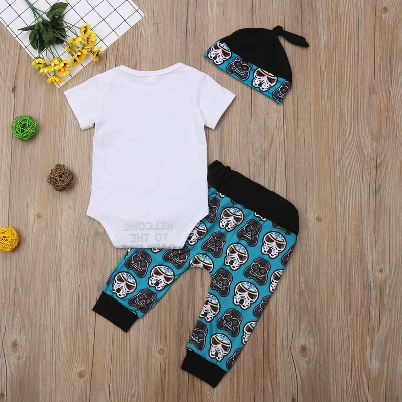 Pudcoco US Stock Newborn Baby Boy Girl Set Short Sleeve