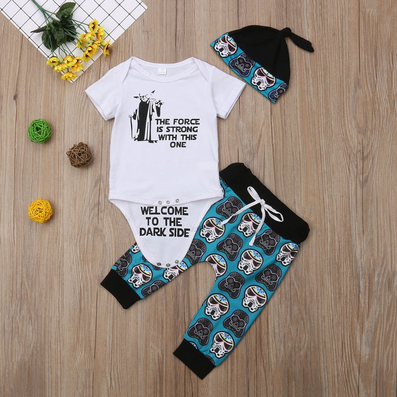 Pudcoco US Stock Newborn Baby Boy Girl Set Short Sleeve