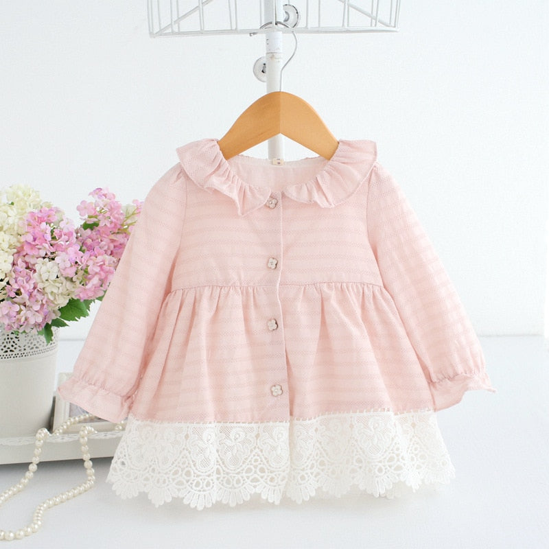 Spring A-line Peter Pan Collar Kids Baby Princess Dress