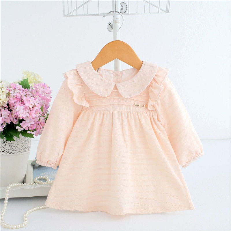 Spring A-line Peter Pan Collar Kids Baby Princess Dress