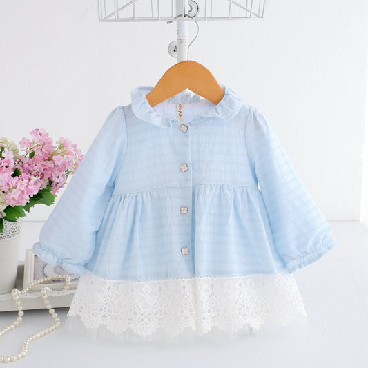 Spring A-line Peter Pan Collar Kids Baby Princess Dress