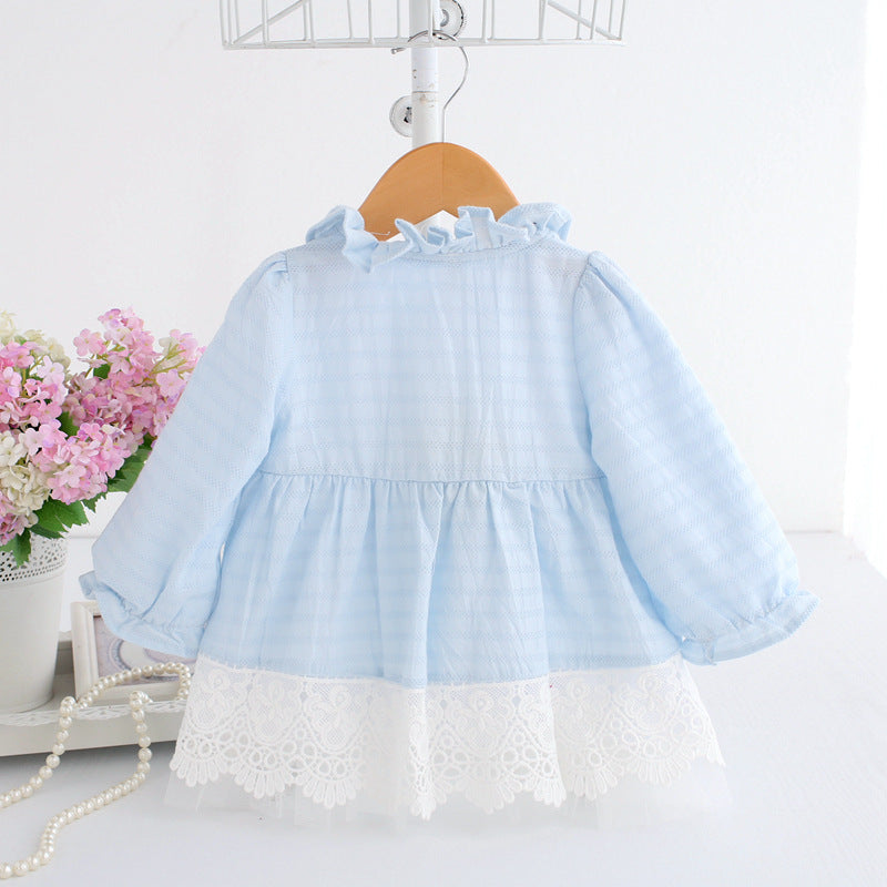 Spring A-line Peter Pan Collar Kids Baby Princess Dress