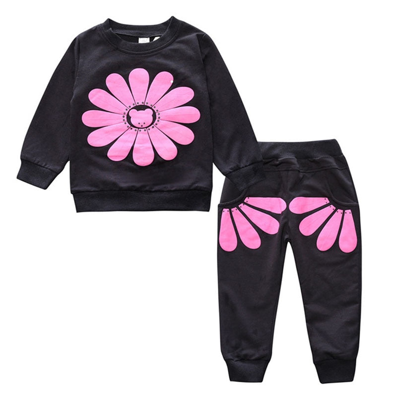 Spring Children Baby Girl Long Sleeve Heronsbill T-shirt +