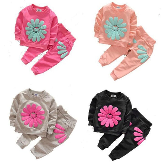 Spring Children Baby Girl Long Sleeve Heronsbill T-shirt +