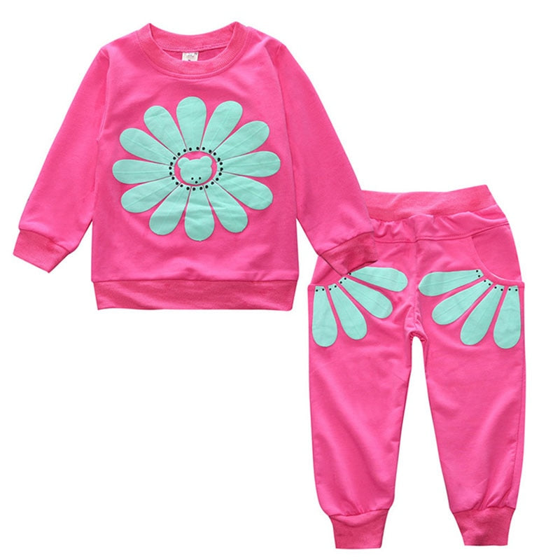 Spring Children Baby Girl Long Sleeve Heronsbill T-shirt +