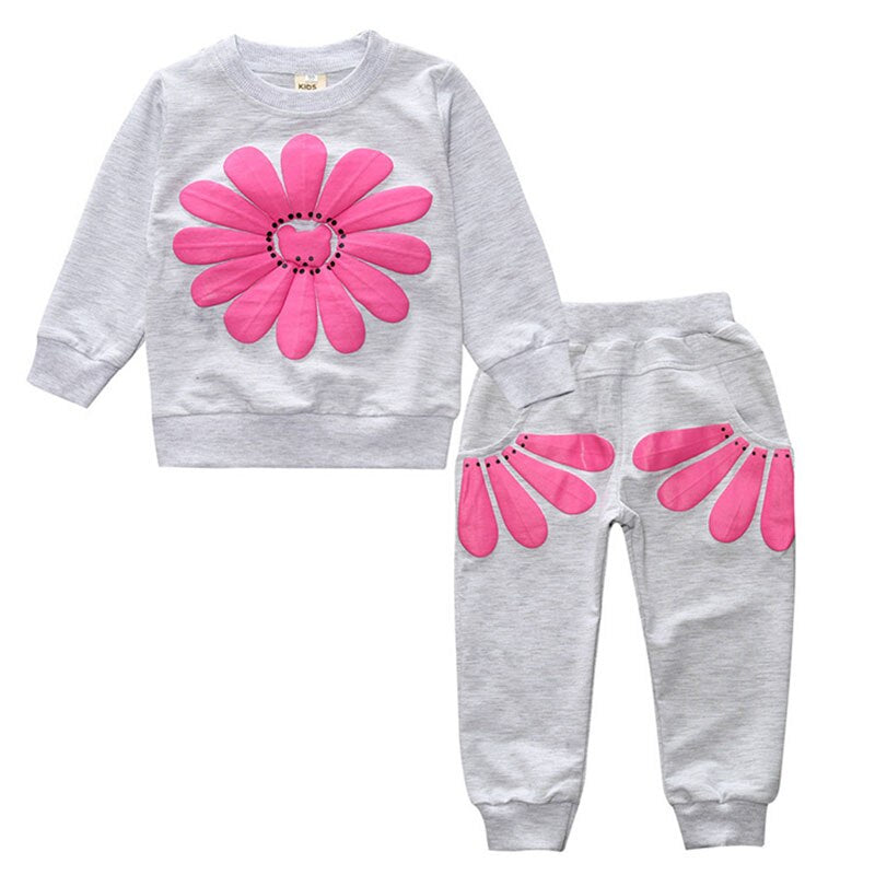 Spring Children Baby Girl Long Sleeve Heronsbill T-shirt +