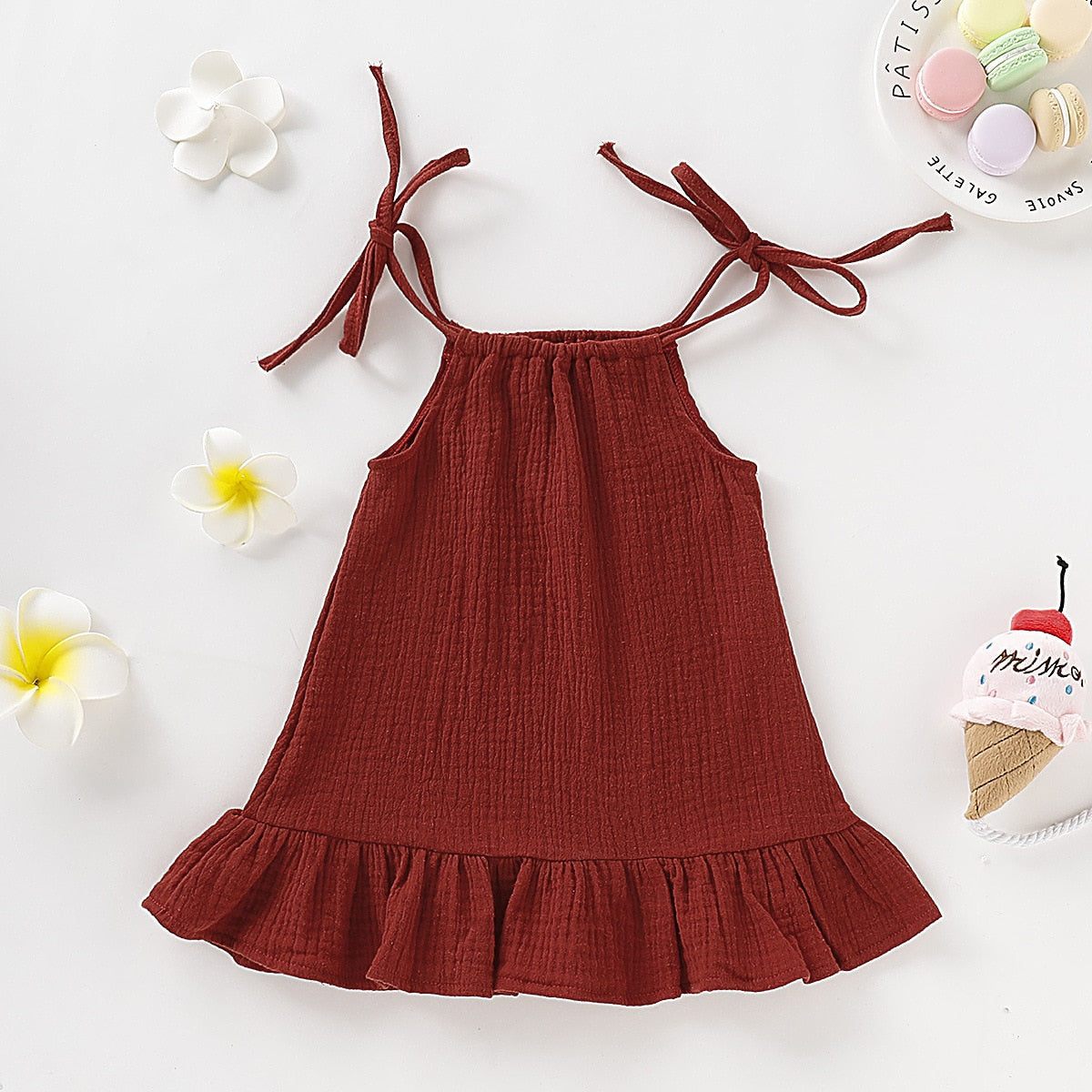 Summer Toddler Baby Girl Sleeveless Ruffles Dress Sarafan