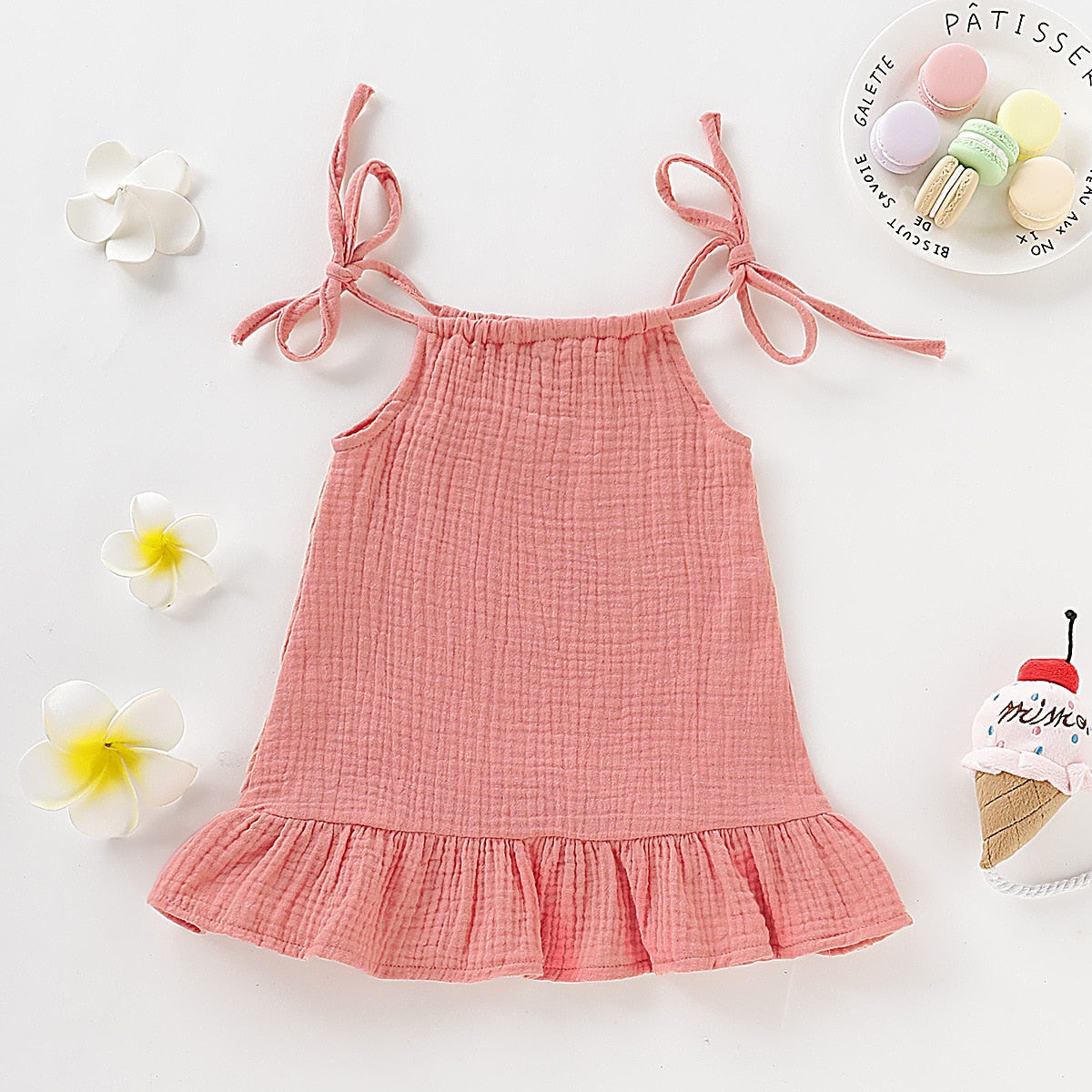 Summer Toddler Baby Girl Sleeveless Ruffles Dress Sarafan