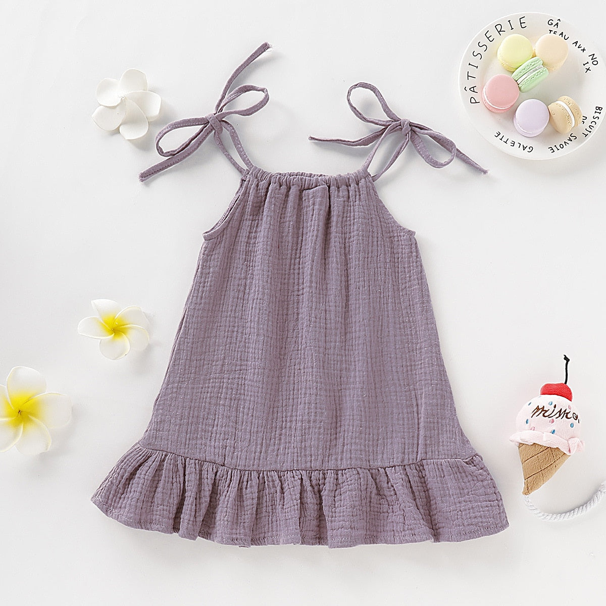 Summer Toddler Baby Girl Sleeveless Ruffles Dress Sarafan