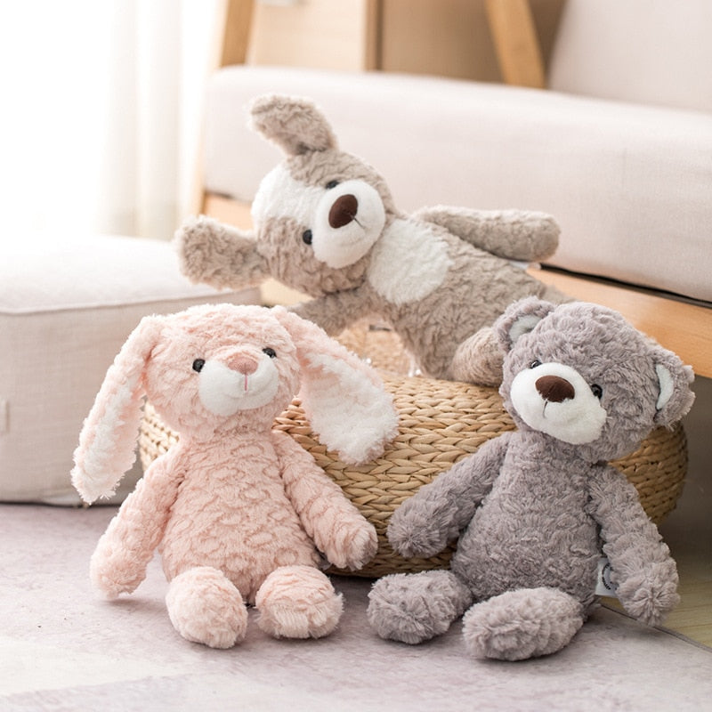 Super Soft Long legs baby appease toy Pink Bunny Grey Teddy