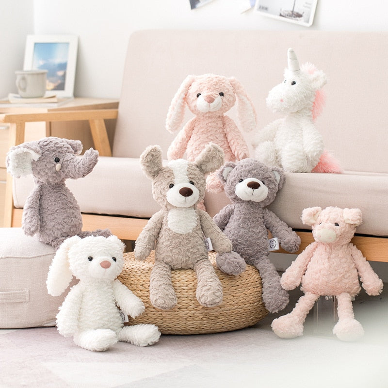 Super Soft Long legs baby appease toy Pink Bunny Grey Teddy