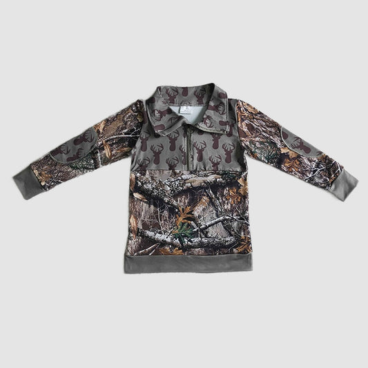 3-6 m - 14/16 Big Kids ,Boys Camo Clothes Long Sleeve Shirt