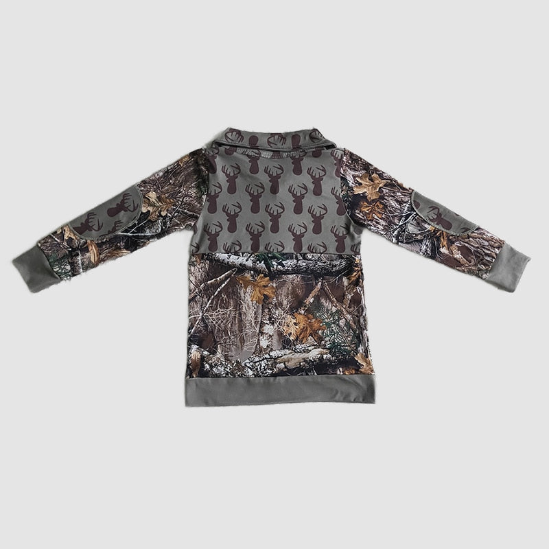 3-6 m - 14/16 Big Kids ,Boys Camo Clothes Long Sleeve Shirt