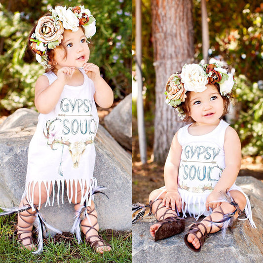 Toddler Infant Baby Kids Girl Cute Dress Cotton Blend Summer