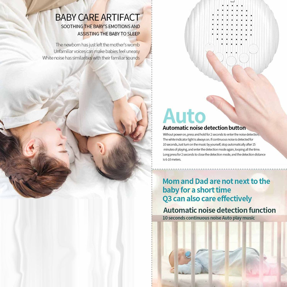 White Noise Sound Machine Portable Baby Sleep Machine 10