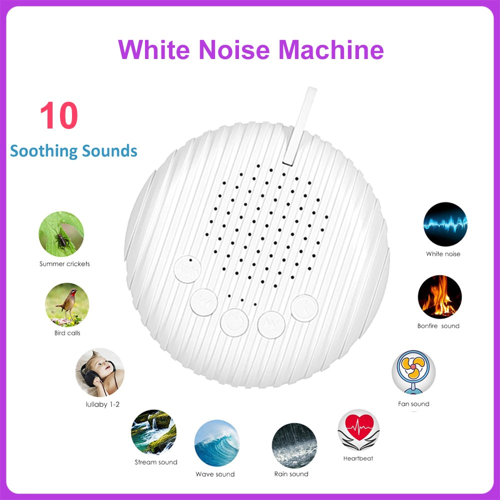 White Noise Sound Machine Portable Baby Sleep Machine 10